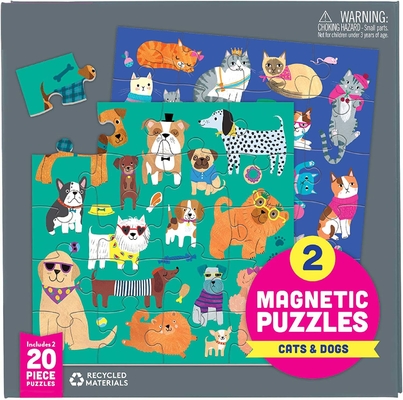 Enigma de serra de vaivém magnético 6,5 x 6,5&quot; dos cães dos gatos multicolorido