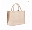 O saco de compras liso do cliente da tela de seda personalizou sacos feitos a mão da juta do cânhamo da praia do presente