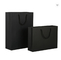 ODM Matte Lamination Paper Bag Packaging Logo Black Shopping Bag feito sob encomenda
