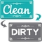 Máquina de lavar louça suja limpa personalizada Clean Sign Magnet 3.54*1.97inch da cozinha de 2mm