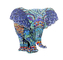 Enigma de serra de vaivém de madeira dado forma animal do elefante do assoalho colorido para crianças de 3 anos