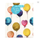 Saco de compras de papel personalizado de 25x15x35cm com testes padrões coloridos do Ballon do punho