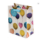 Saco de compras de papel personalizado de 25x15x35cm com testes padrões coloridos do Ballon do punho